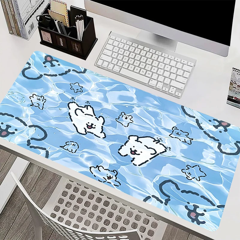 Oversized Cartoon Mouse Pad Game Extended Desk Mat Notbook Keyboard Pad High-Quality Gaming Accessories Cute Line Puppy Mousepad