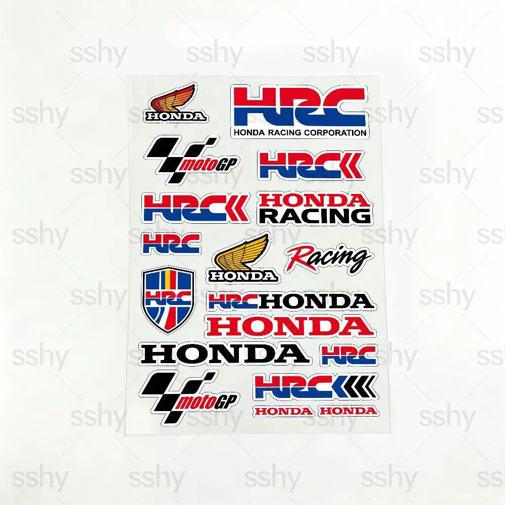 Adesivi Riflettenti H WING per HONDA HRC, Decalcomanie Impermeabili in Vinile per Casco Moto, Serbatoio e Bicicletta