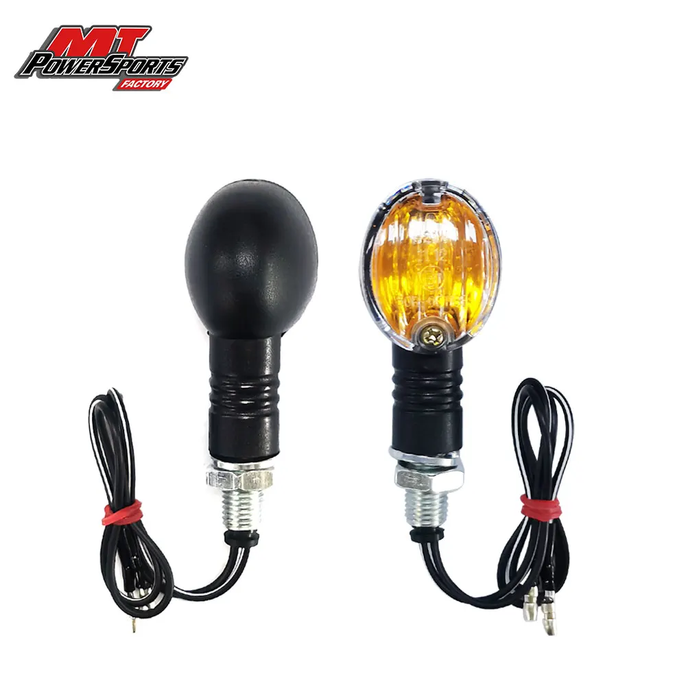 1 Pair Motorcycle Indicator Turn Signal E-mark Approved LED Flashing Lights Halogon Bulb Running Lamp Blinker Flasher Universal