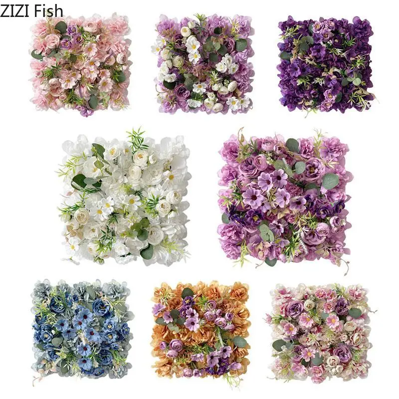 

30cm Square Simulated Flower Wall Wedding Decoration Celebration Wall Decoration Artificial Flower Party Photography Background