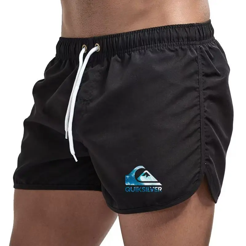 

Men's Shorts 2025 Beach Trunks Summer Swim Gym Pants Quick Drying Swimming Homme Surf Ventilate Drawstring Fashion Casual Daily
