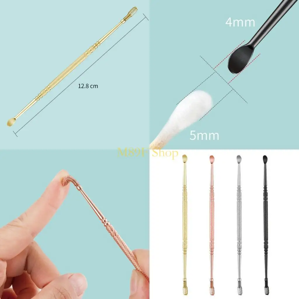 

M89F Massage Ear Pick 360°Spiral Ear Wax Remover Ear Canal Cleaner Stainless Steel Flexible Design Ear Care Tool