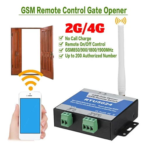Imagen 2 del producto Abridor de puerta RTU5024 2G/4G GSM, interruptor de acceso inalámbrico, teléfono eléctrico, relé de llamada libre, 850/900/1800 MHz