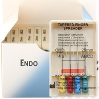 10 Packs Dental TAPERED FINGER SPREADER File 21/25/31mm #ABCD SSt Endo Root Canal S Files Hand Use Endodontic Dentistry Products