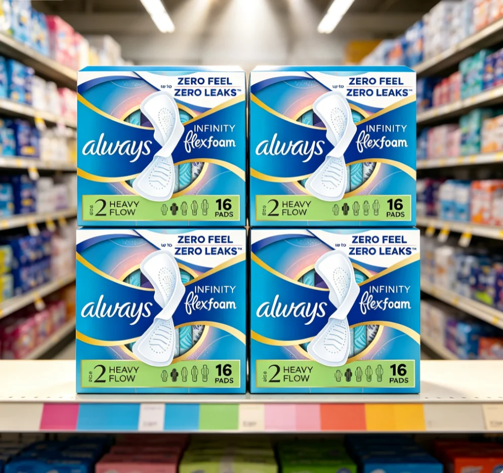 Heavy Absorbency Infinity Flex Foam Menstrual Pads