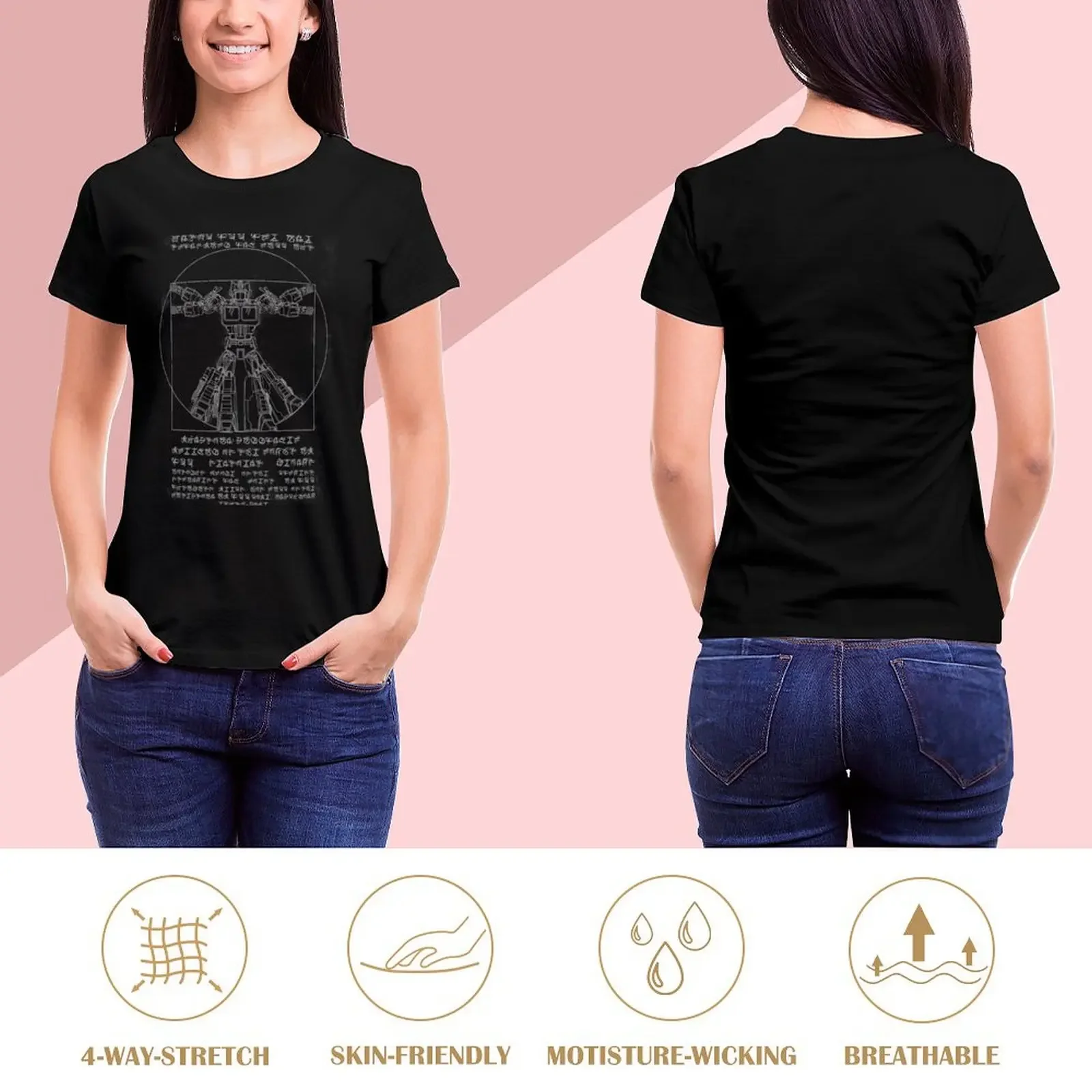 Vitruvian Prime omgekeerd T-shirt douane esthetische kleding douane ontwerp je eigen t-shirts voor dames