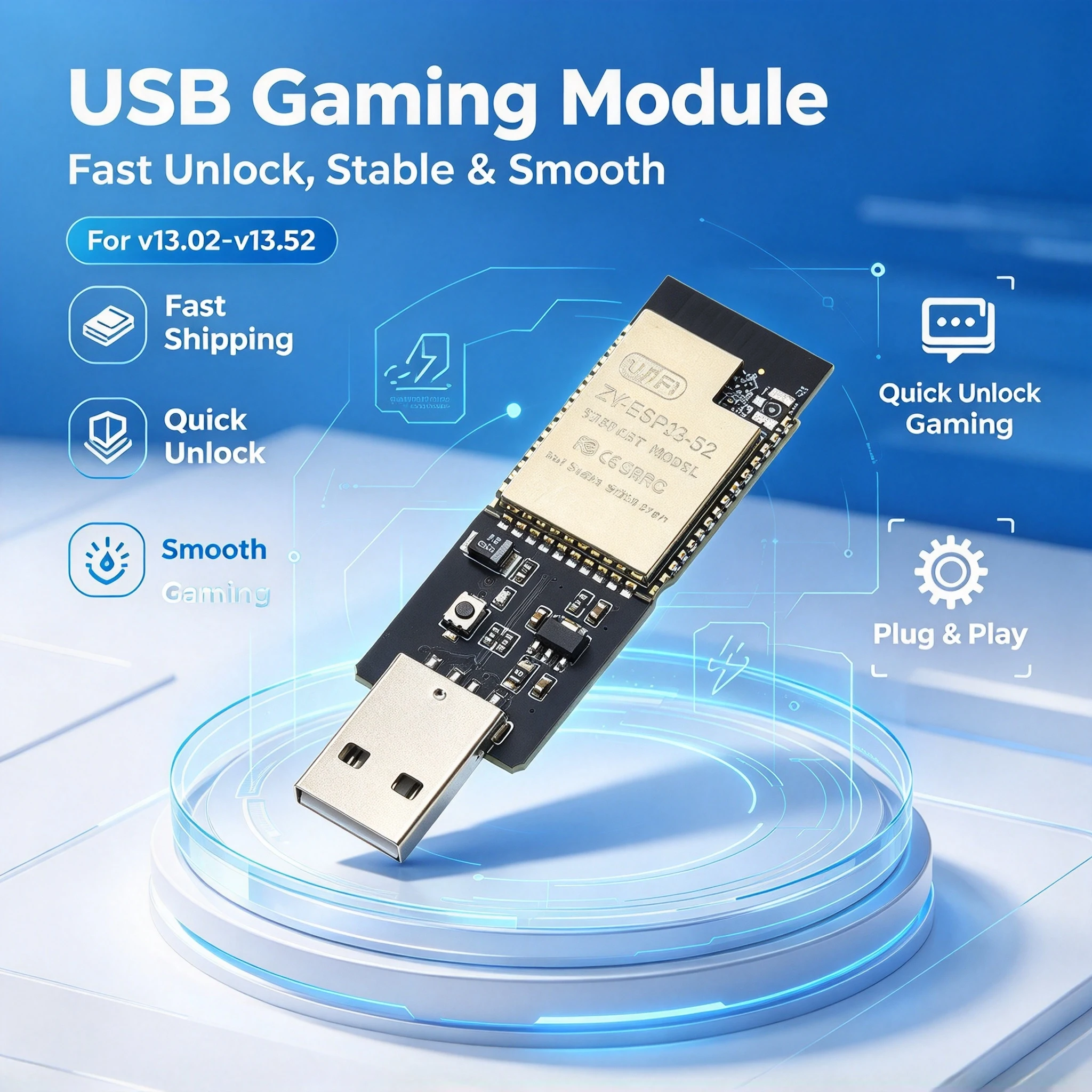 Latest Version GoldHEN for Ps4 Jailbreak Disc v13.02–v13.52 Bootable Eject Payload 1-Click Boot Tool ESP32-S2 Development Board