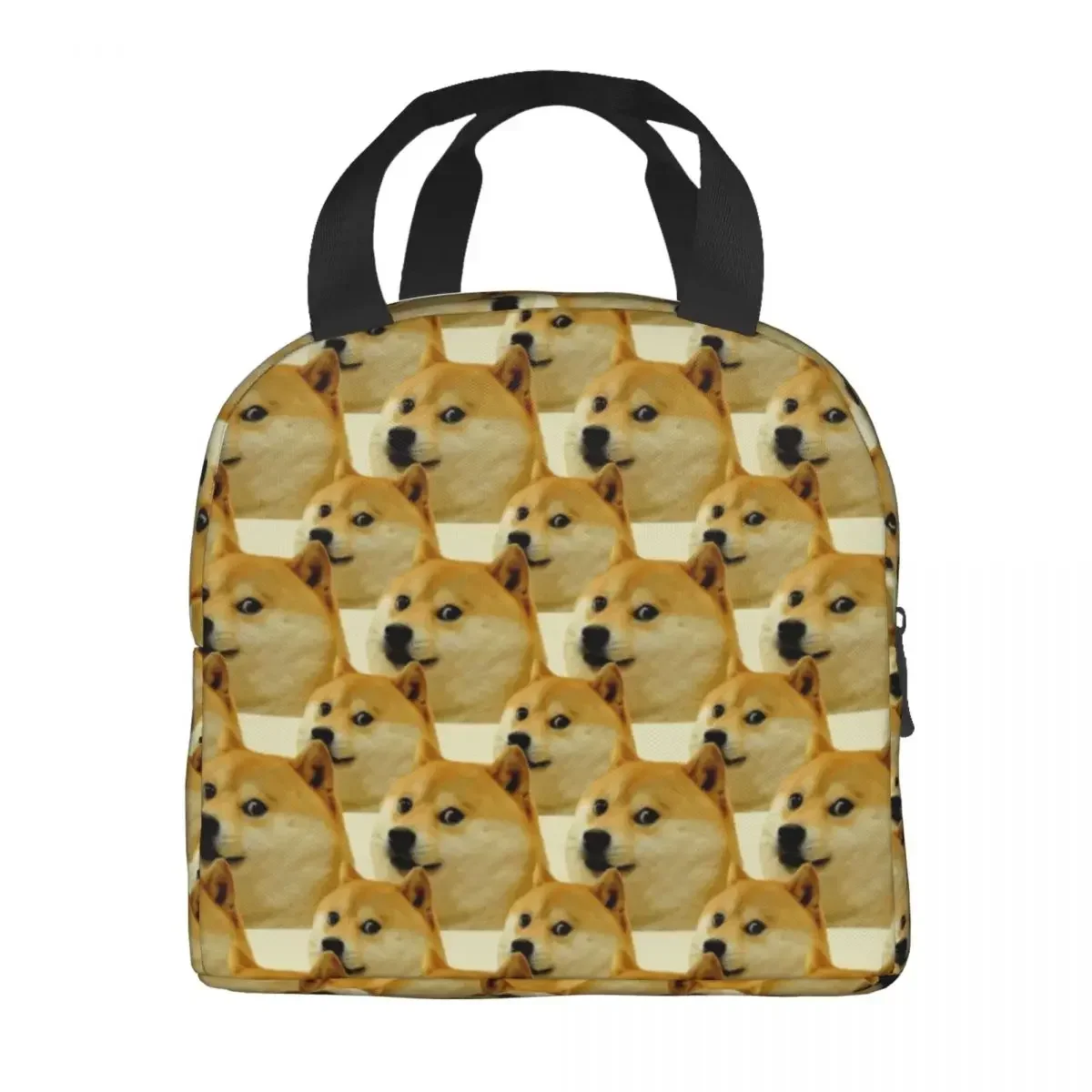 Shiba Inu Doge Cheems Meme Lunch Bag Cooler Thermal Insulated Lunch Box for Women Children Work School Food Picnic Tote Bags