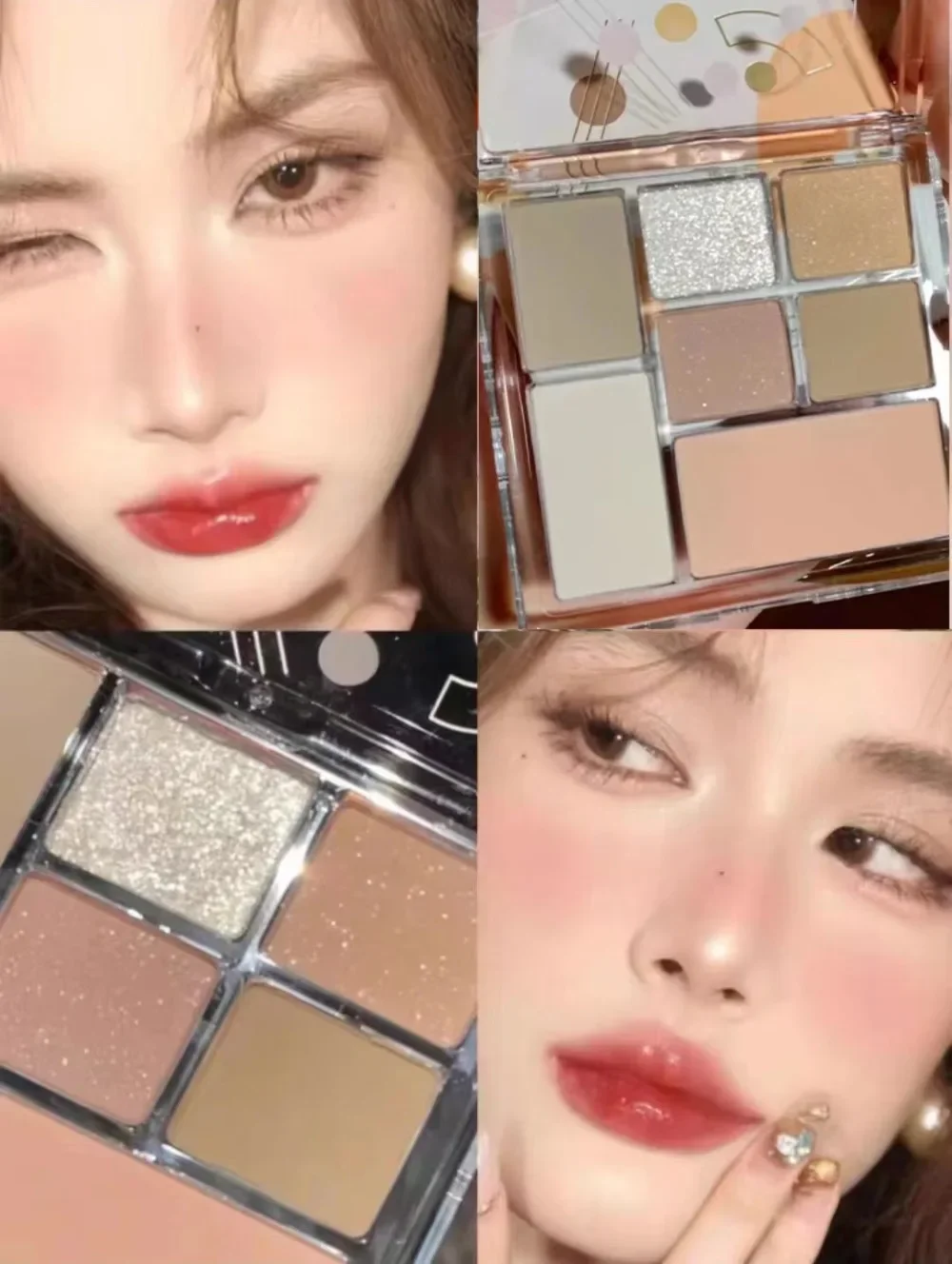 女性韓国 7 色グリッターアイシャドウメイクアップパレットマット光沢のあるアイシャドウパレットパーリーアイシャドウ目顔料化粧品