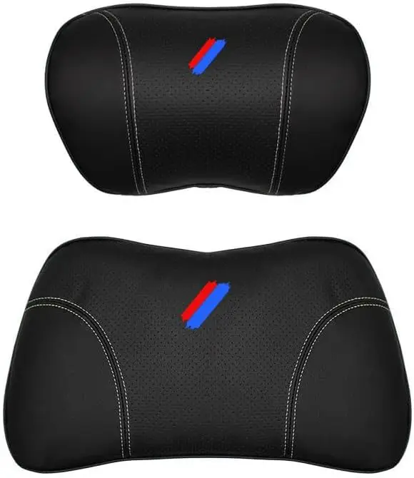 

2 шт. Автомобильная подушка для шеи, совместимая с BMW 1 2 3 4 5 6 7 серии X1 X2 X3 X4 X5 X6 X7, автомобильный подголовник из мягкой искусственной кожи Ne