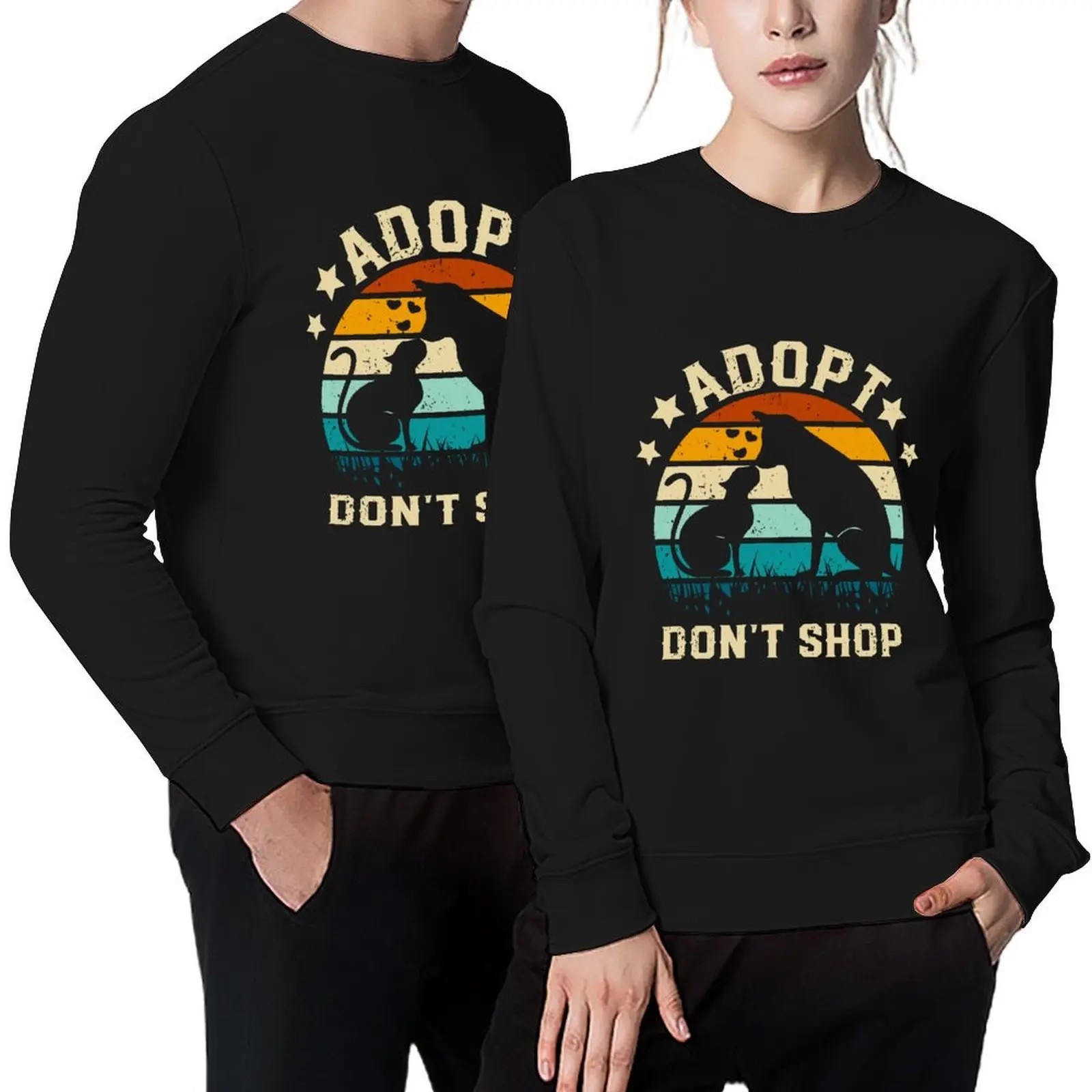 

Adopt Don't Shop Pullover tracksuit men men's winter sweater men clothing men's clothing sweatshirt for men