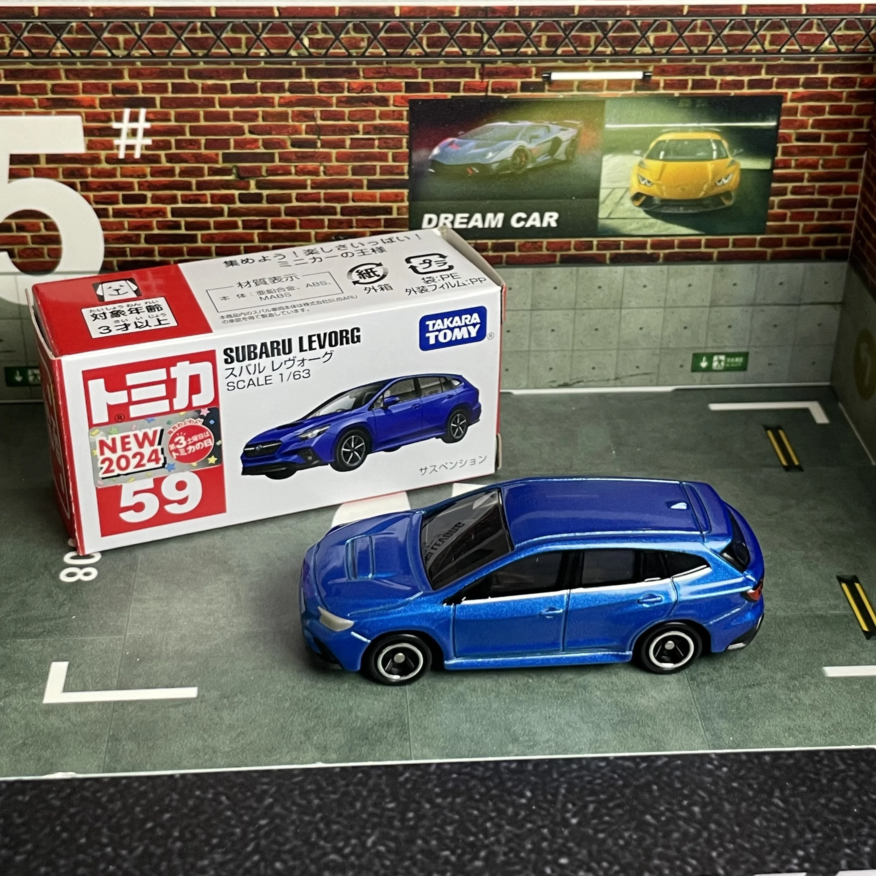 Takara Tomy Tomica # 59 Subaru Levorg JDM Diecast modello sportivo auto giocattolo per ragazzi e ragazze bambini