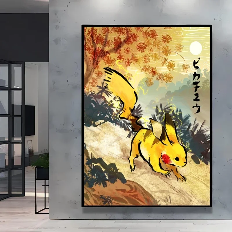 Classic Canvas Hd Prints Poster Pokemon Charizard Blastoise Cartoon Character High Quality Home Living Room Mural Decorative