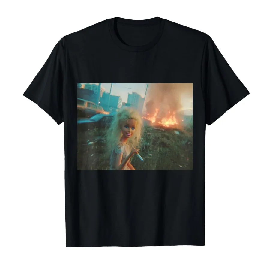 Funny Disgusting Doll face Meme Smoking T-shirt For Women T Shirts Short Sleeve Tops P713