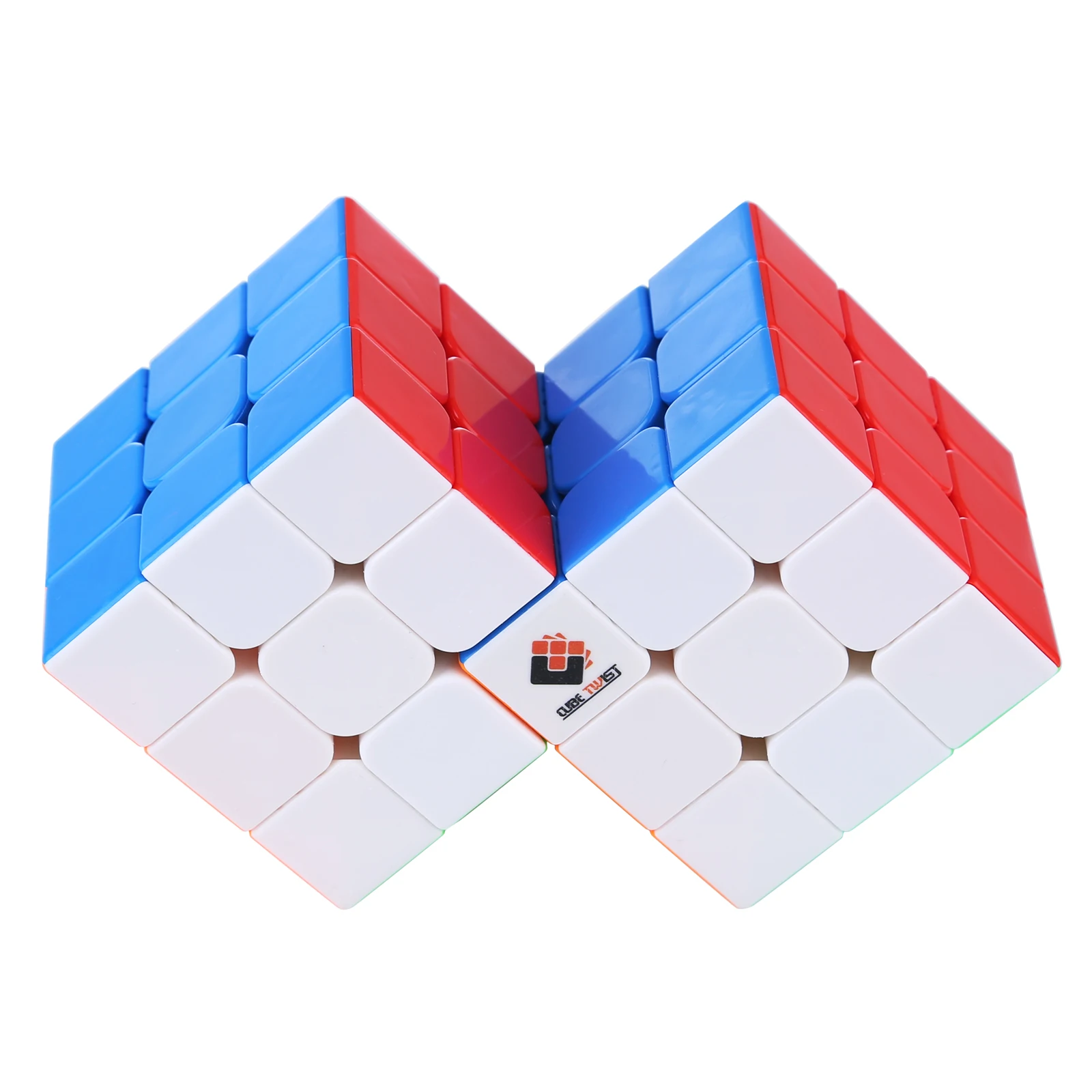 New CubeTwist Double 3x3 Bandage Conjoined Magic Cube Speed Puzzle Toy for Kids Boys Gift Colorful