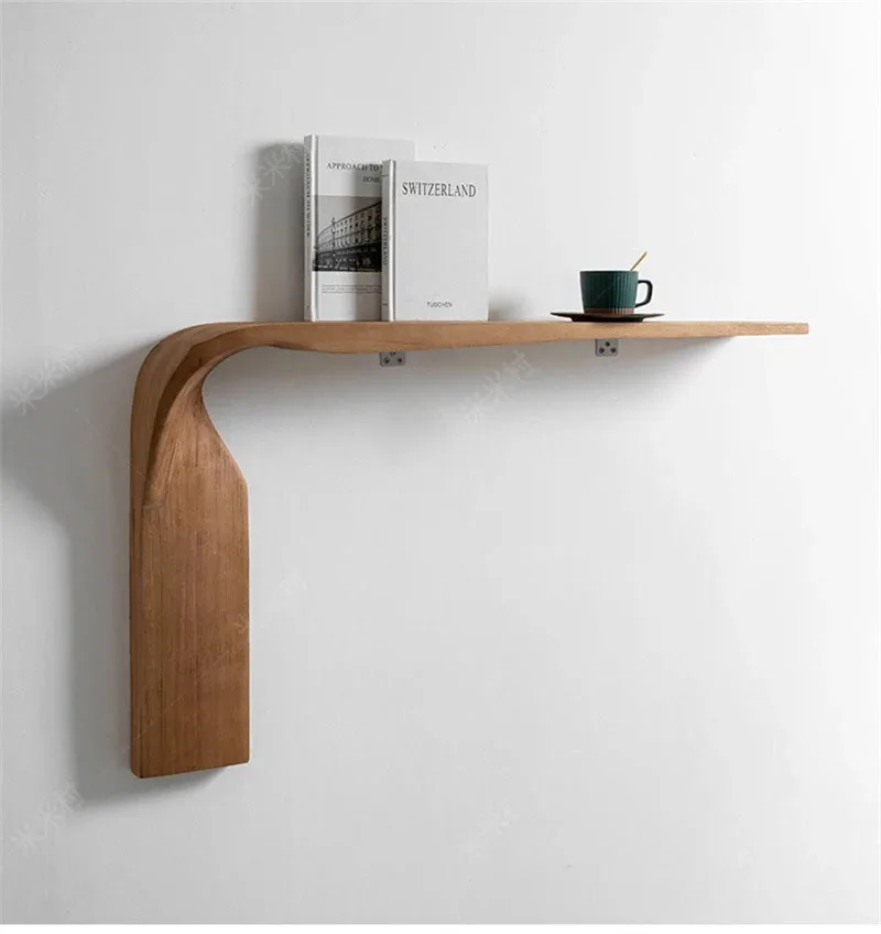 Simple Art Console Table Creative Entrance Furniture Console High-grade Special-shaped Solid Wood Wall Nordic Decorative Table E