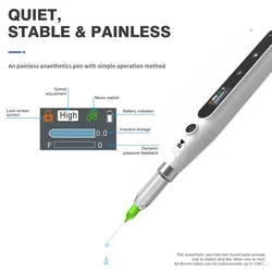 Dental Anesthesia Injector Painless Wireless Portable  Local Anesthesia Dental Syringe with Operable LCD Display for Dentistry