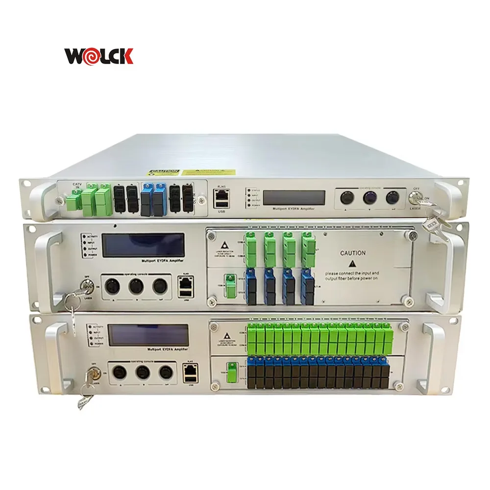Wolck EDFA с объединителем WDM 4, 8, 16, 32, 64-портовый оптический усилитель Puert 19-23 дБм, 1550 нм EYDFA