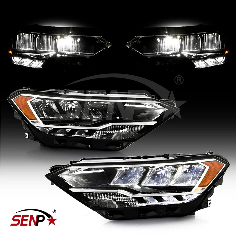 SENPEI Auto Body Parts 2019-2023 Volkswagen Jetta Non-Projector LED DRL Headlights Headlamps Left+Right  17A941035E,17A941036E