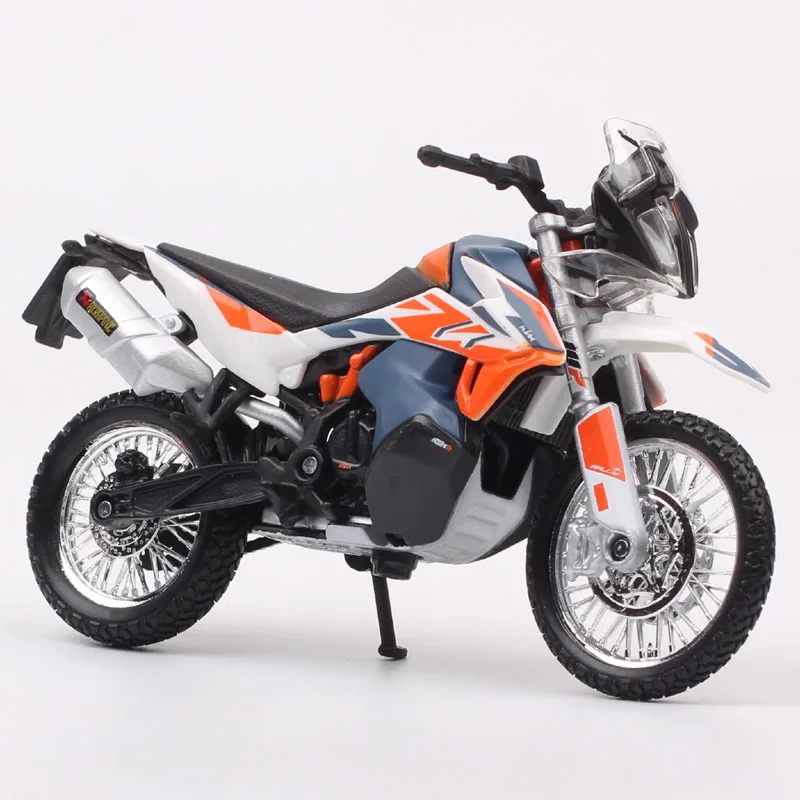 Bburago 1/18 Scale KTM 790 Adventure R Rally Bike Model Motocross Diecast Dirt Motorcycle Toy Miniatures Replicas