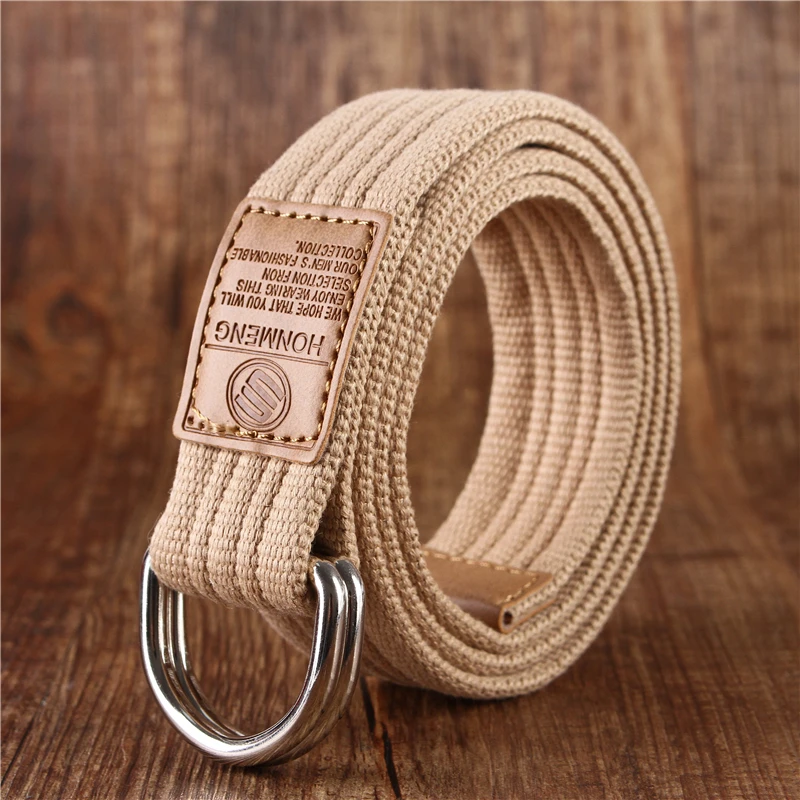 Nieuwe heren en dames Koreaanse versie 16 kleuren dubbele lus gesp canvas riem 43 inch casual broek canvas riem jeugd broek riem