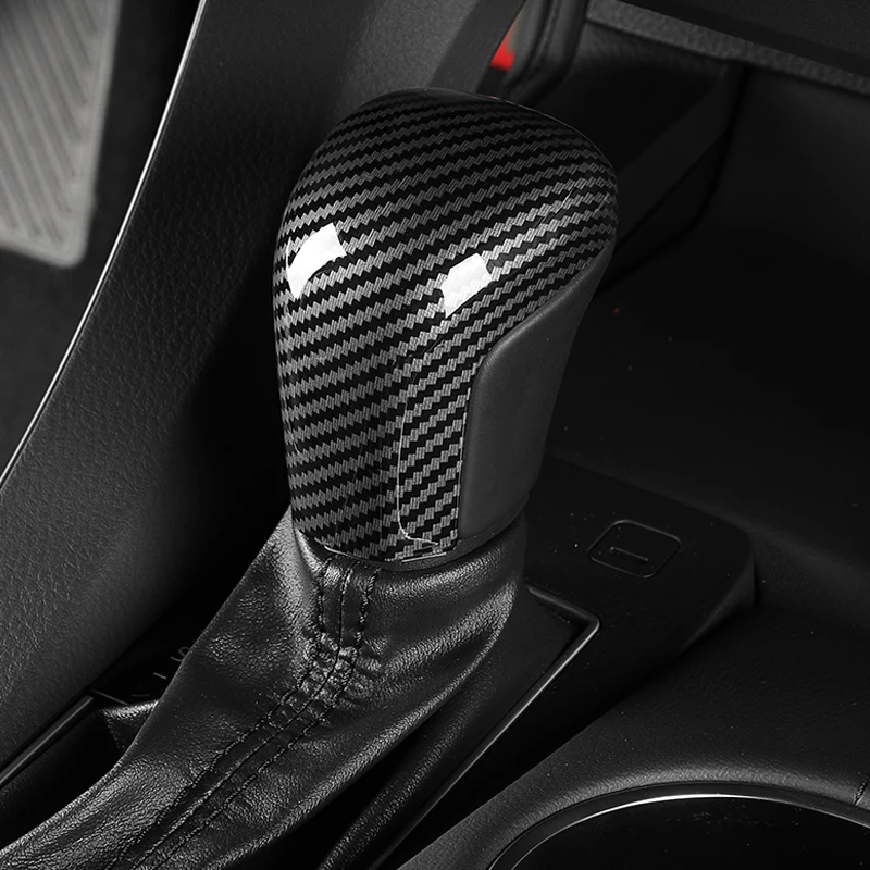 Car Gear Shift Knob Cover Carbon Fiber Pattern Trim Sticker For Toyota Corolla Camry Avalon Levin 2019 2020 2021