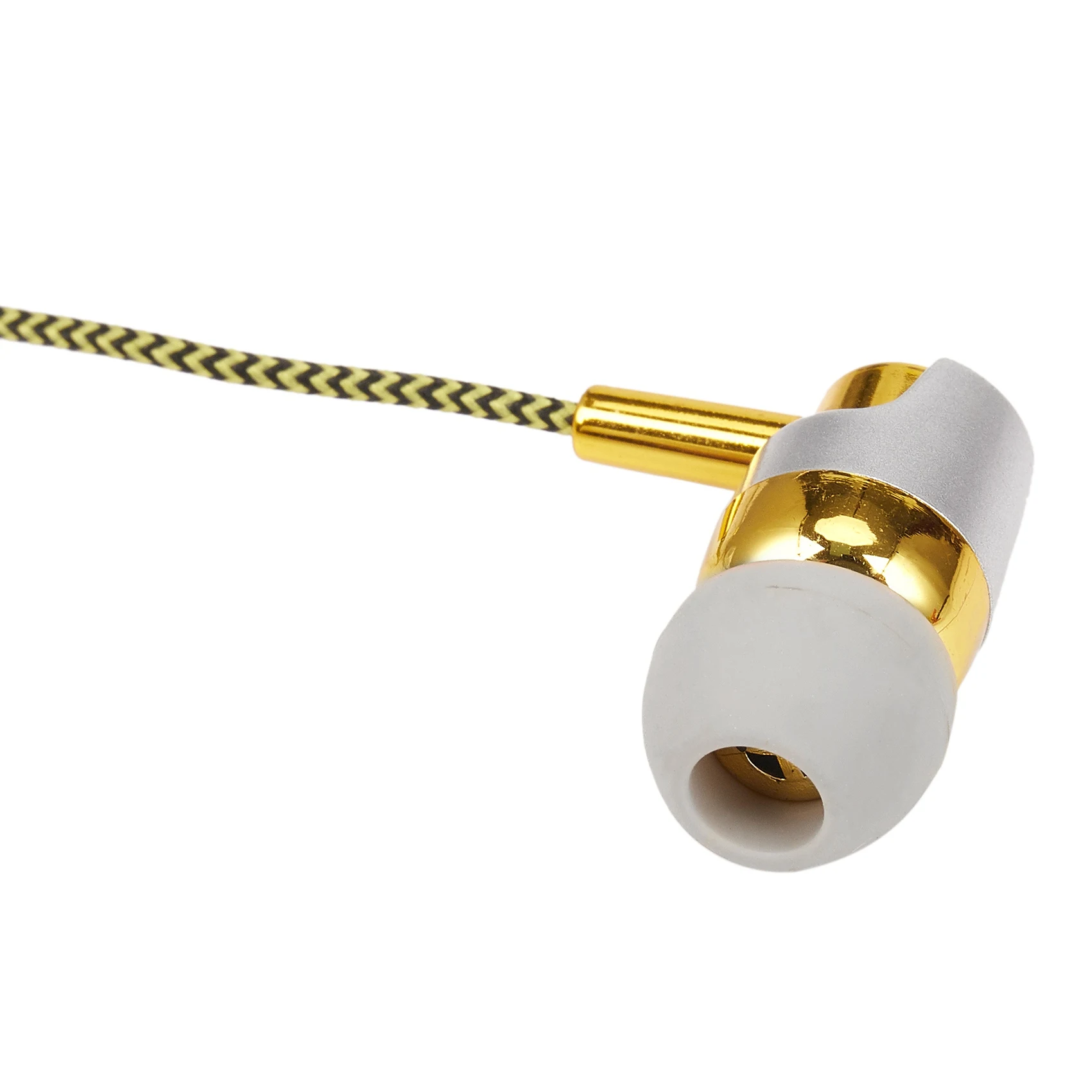 小麦線制御付きユニバーサル音楽ヘッドセット,配線済みサブウーファー,編組コード,ゴールデン,mp3,mp4,H-169, 3.5mm