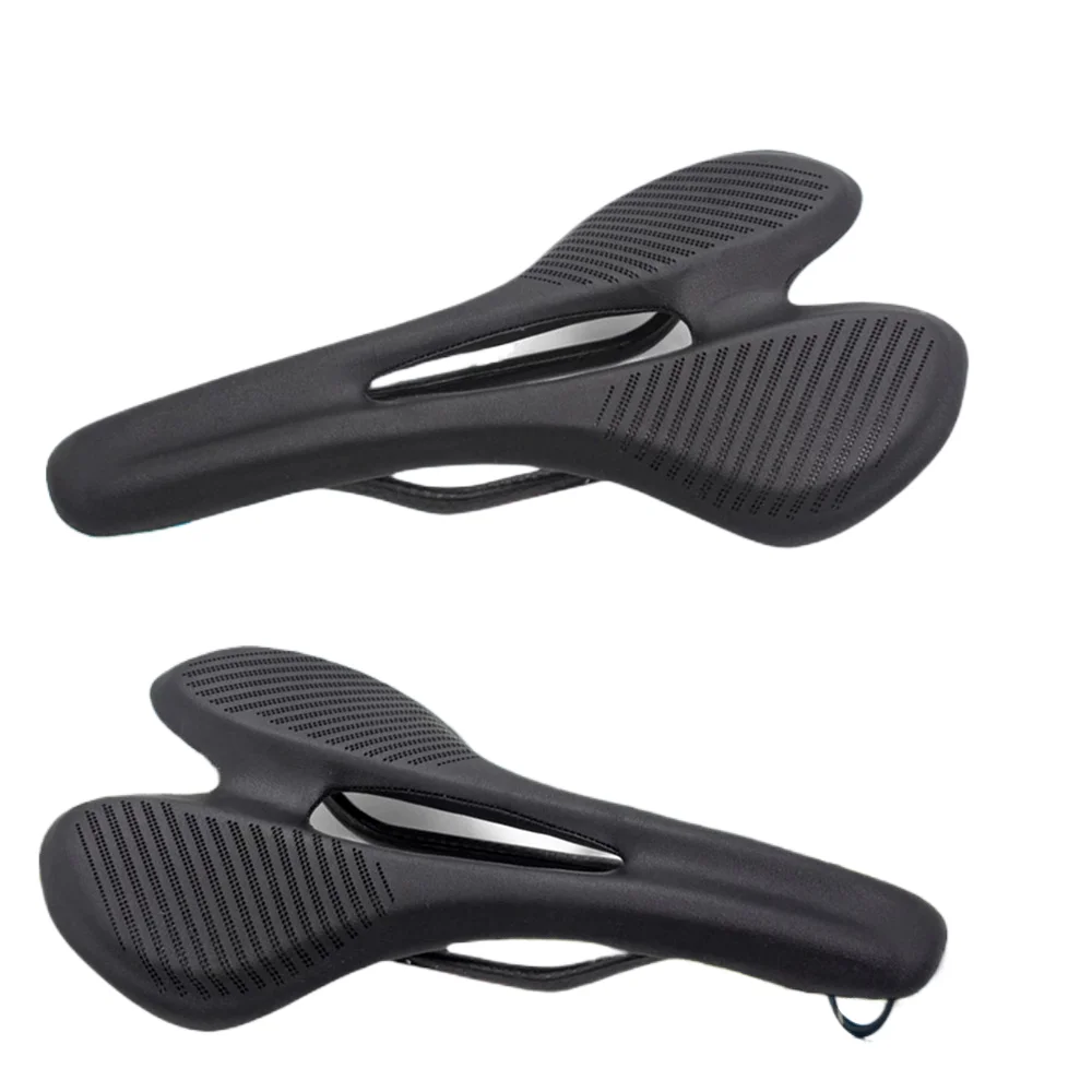 

Bike mountain bike all-carbon fiber seat all-wrapped saddle Carbon bow saddle Lightweight seat black hollow through