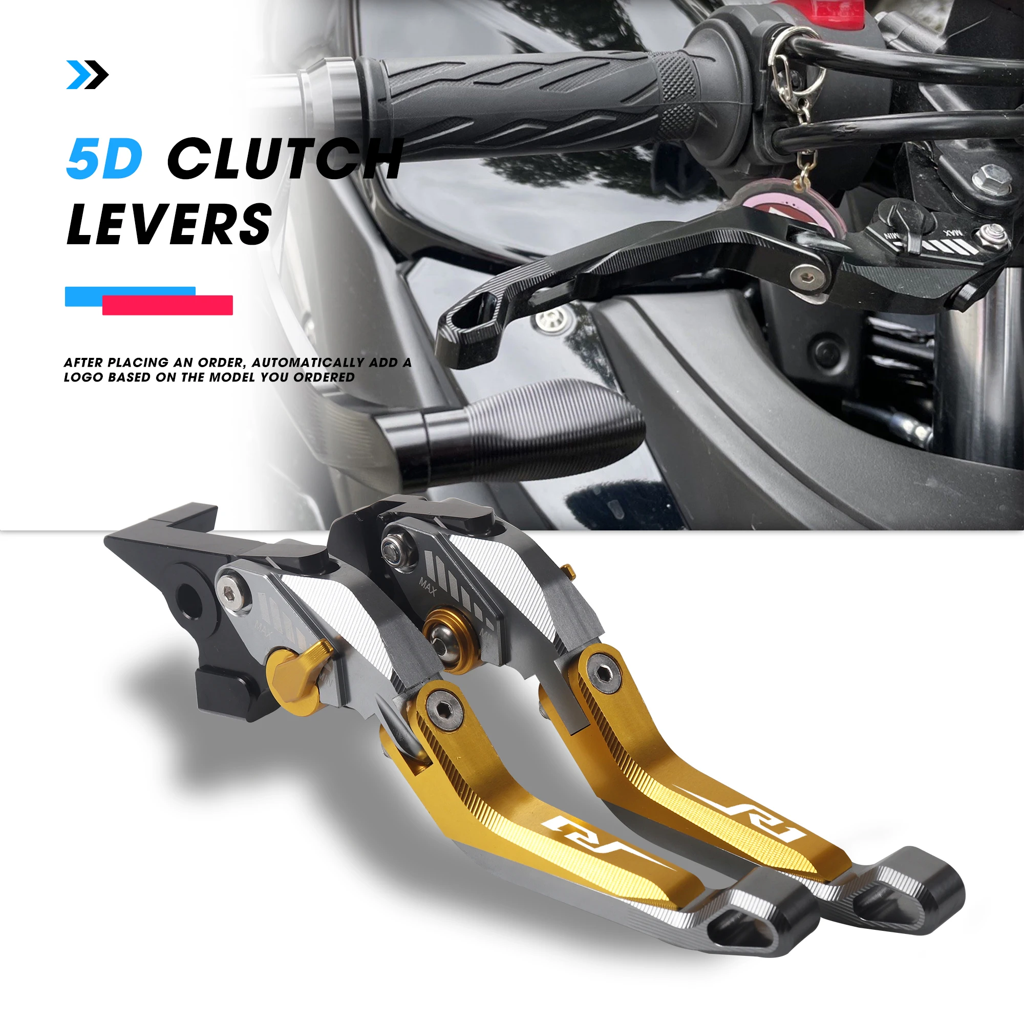 For YAMAHA YZF R1 1999-2021 2004 2007 YZFR1/M/S 2020 Motorcycle R1 Adjustable CNC 5D aluminium Brake Clutch Levers Handle