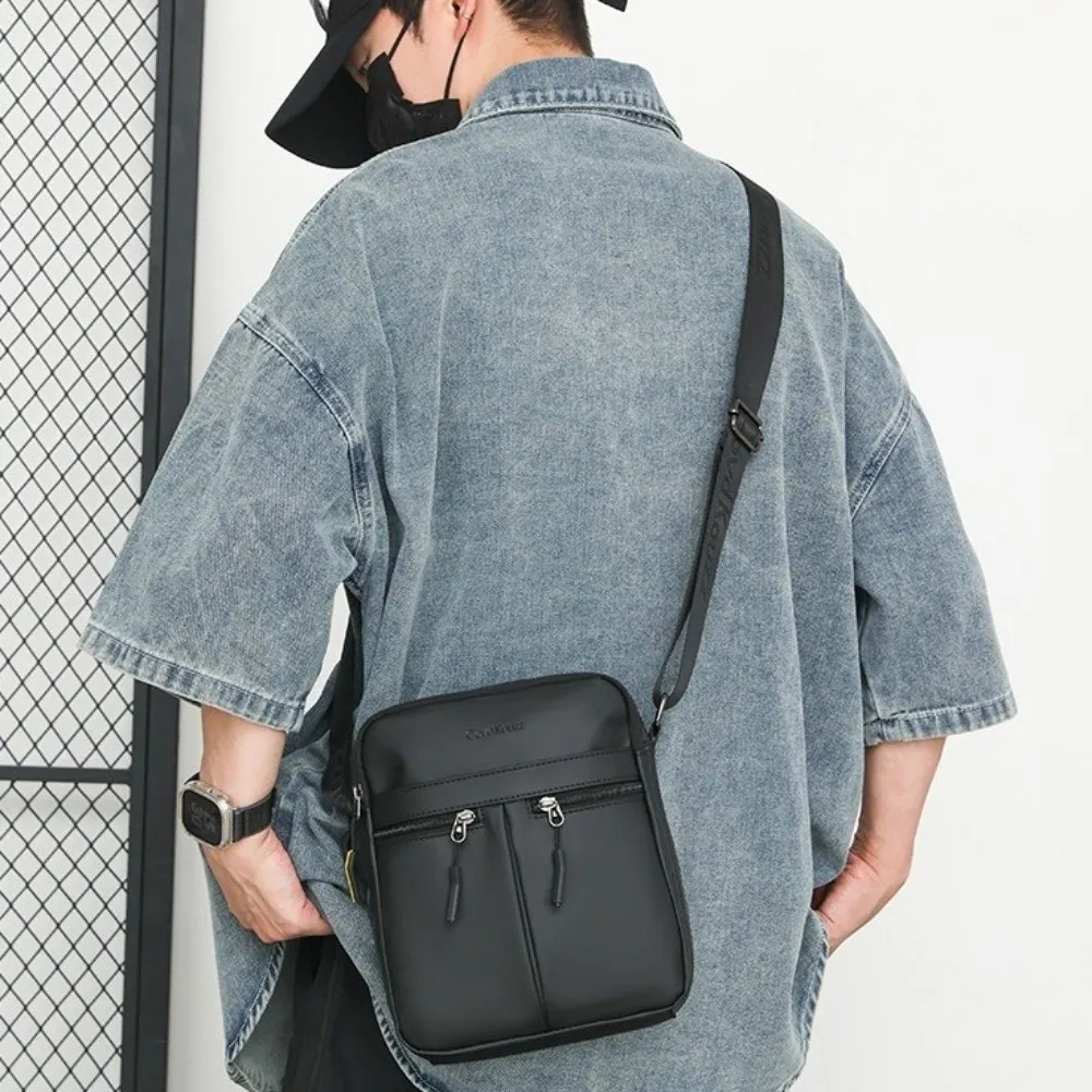 

Single Shoulder Men Shoulder Bag Multi-Pockets Large Capacity Business Messenger Bag Square Multi-functional