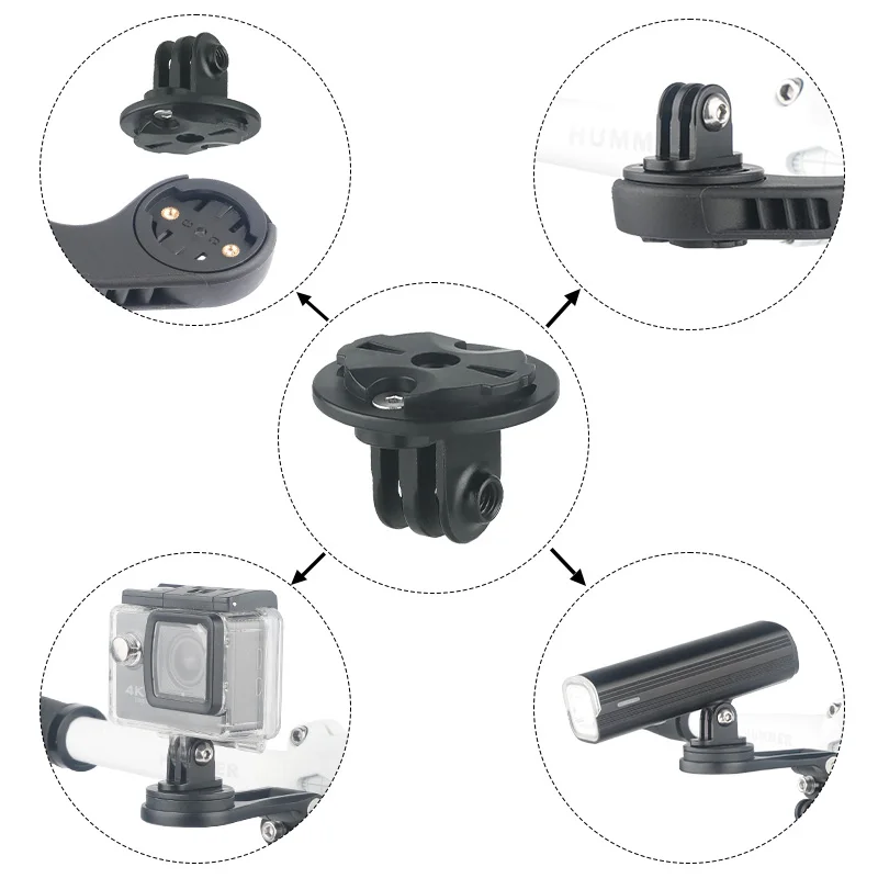 Deemount Fiets Camera Stand 2/3 Vork Vrouwelijke Adapter W/3 Vork Mannelijke Adapter Computer Beugel Voor Garmin XOSS IGPS Gopro Base