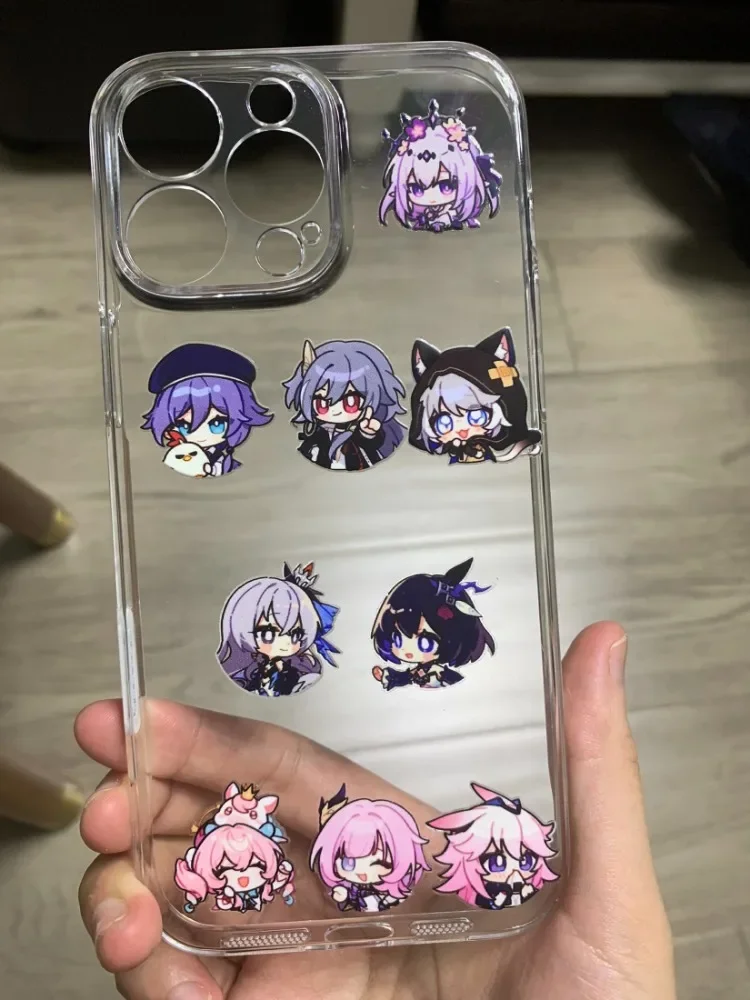 เกม Honkai:Star Rail โปร่งใสบุคลิกภาพ Graffiti สติกเกอร์สเก็ตบอร์ดกระเป๋าเดินทางโทรศัพท์มือถือ PVC กันน้ํา Clearing สติกเกอร์