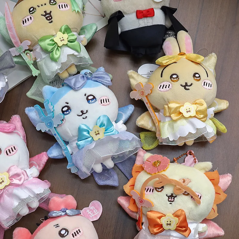 Chiikawa Magical Girl Plüschpuppe Schlüsselanhänger Kawaii Hachi Usagi Niedlicher Cartoon-Rucksack-Anhänger, bezauberndes Plüschtier mit magischem Thema