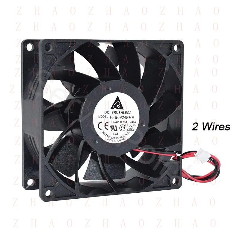 L+ For Delta Cooler FFB0924EHE 9038 9CM DC24V 0.75A 2 Lines/3 Lines Inverter Fan