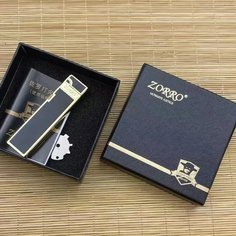 

ZORRO Мини Тонкая Длинная Зажигалка Kero Федерации Ремесло Классический Шлифовальный Круг Зажигание Портативные Аксессуары Для Курения Гаджеты Для Мужчин