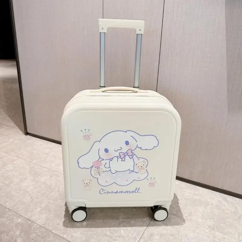 Koper Hello Kitty Tas Perjalanan Kotak Naik Pesawat untuk Anak-anak Tas Perjalanan untuk Wanita Kotak Troli Mini Jarak Pendek dengan Kata Sandi