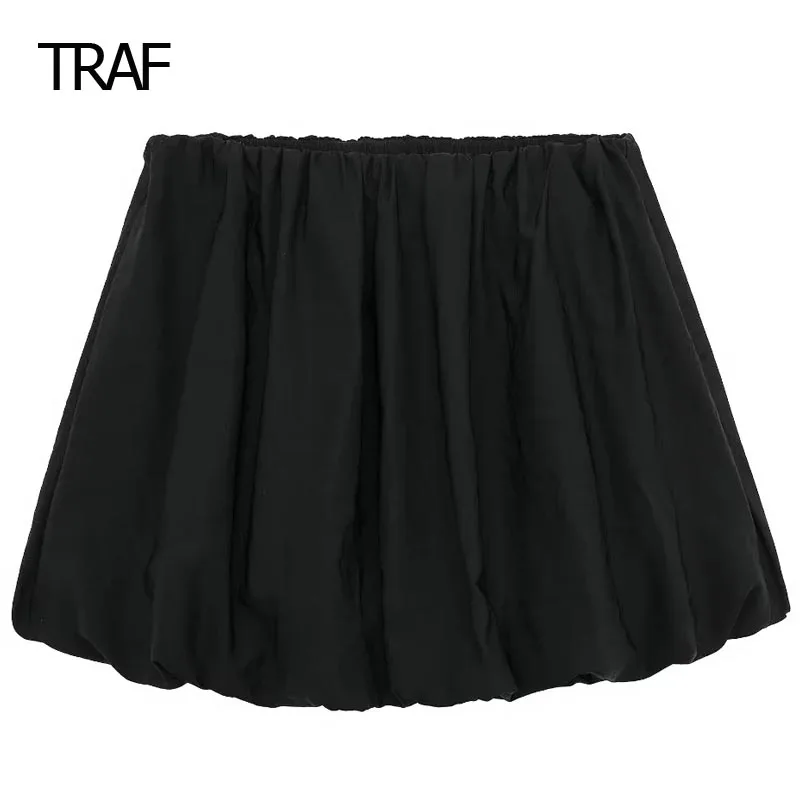 

TRAF Mini Black Skirt Women's Skirts Spring Summer 2024 Mid Waist Short Skirt Korean Style Skirts Elegant Skirts Female Fashion