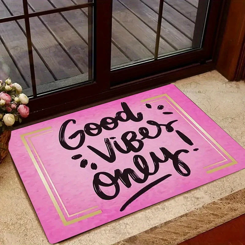 Festive Classic Winter Plant Motif Floor Rug Decorative Non Slip Door Mat Versatile Accent For Gym Dance Studio