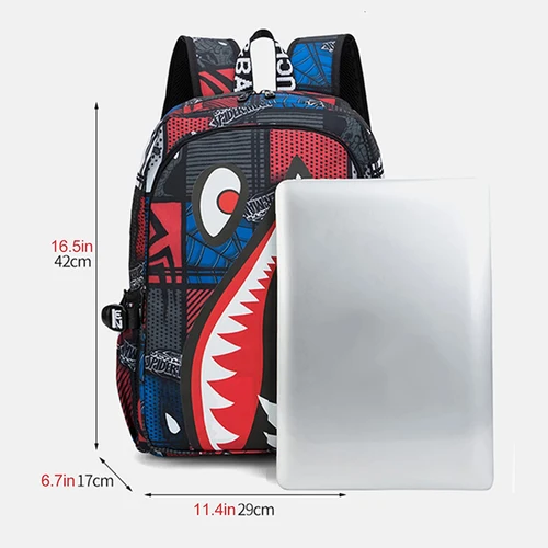 Imagen 2 del producto Mochila antirrobo impermeable para hombre y mujer, morral de viaje informal de tela para estudiantes de secundaria
