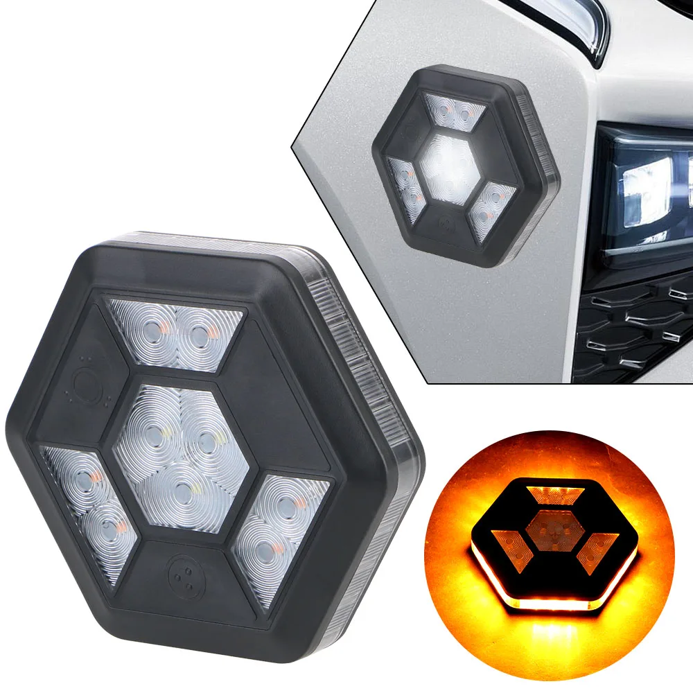 Night Yellow White Flashing Lamp Roof Trunk Lights Magnet Adsorption 360° Rotating COB Warning Light Car Emergency USB Charging