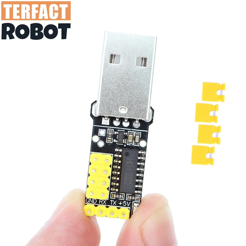TERFACT 2pcs CH9329 Module UART/TTL Serial Port to USB HID Full Keyboard Mouse Driver-Free Game Development Box
