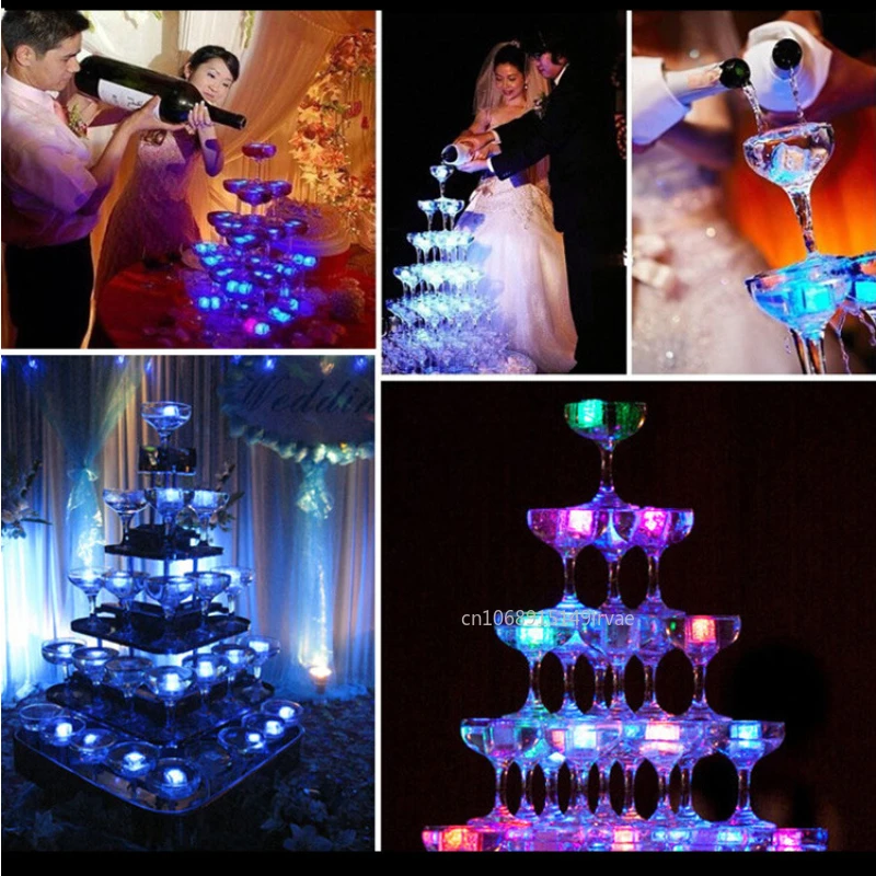 Waterproof Led Ice Cube Multi Color Flashing Glow in The Dark Light Up for KTV Bar Club Drinking Party Wine Decoration