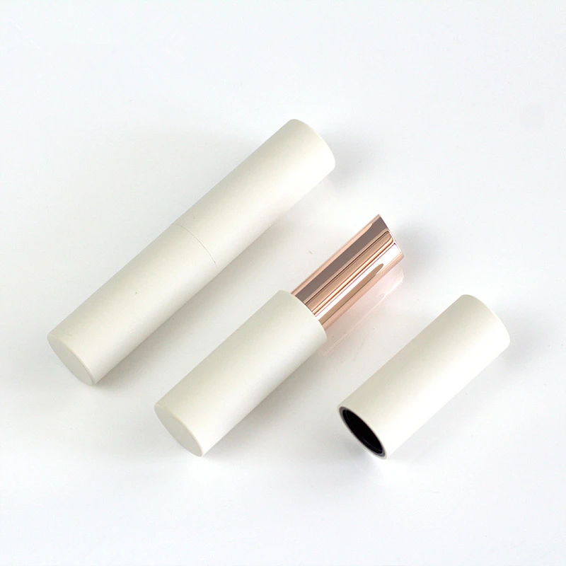 50pcs Empty Magnetic Buckle Lipstick Tube 11.1mm Matte White Lip Balm Tube Hot Filling Lip Oil Bottle Cosmetic Container