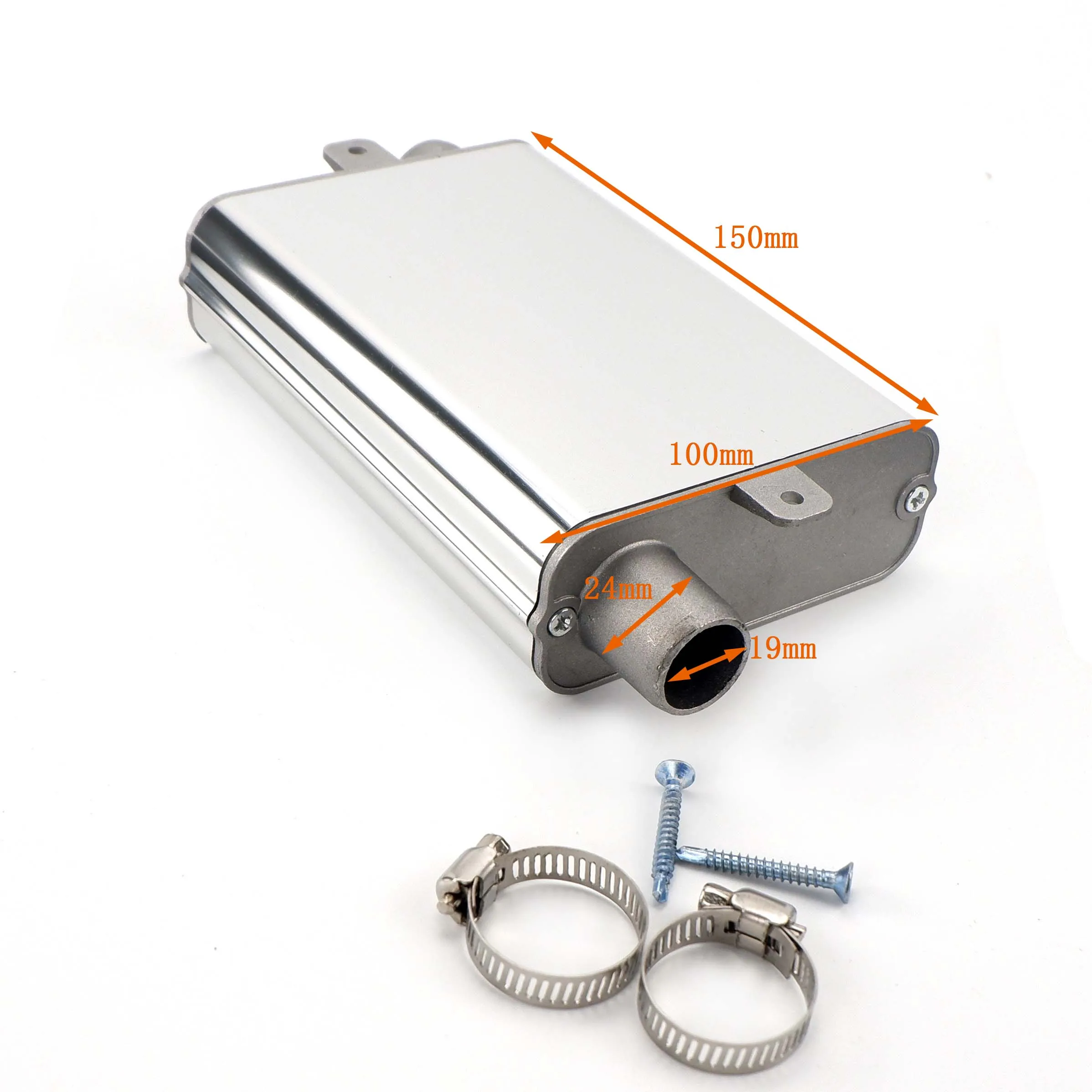 24mm Schalldämpfer Geräuschreduzierend S-förmiges Luftauslassrohr für Dieselheizung aus Aluminiumlegierung Klein Mittel Groß für Auto LKW Wohnmobil VAN