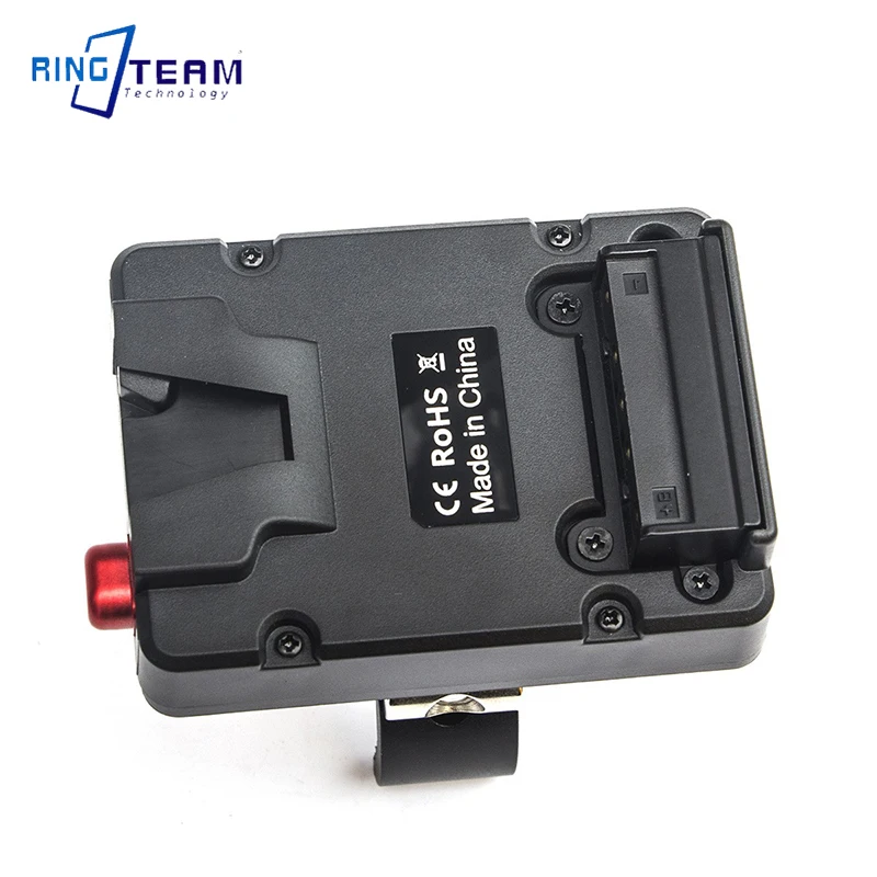 Mini Nano V-lock Mount Battery Power Supply Adapter Plate with Plier Clamp for Mini V-mount Battery