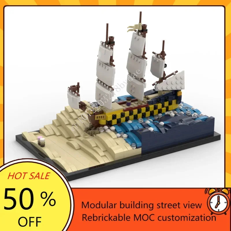 

933PCS MOC The Unicorn breaches through the dunes Building Blocks Warship Model Bricks Set DIY Creative Kid Puzzle Toy Xmas Gift