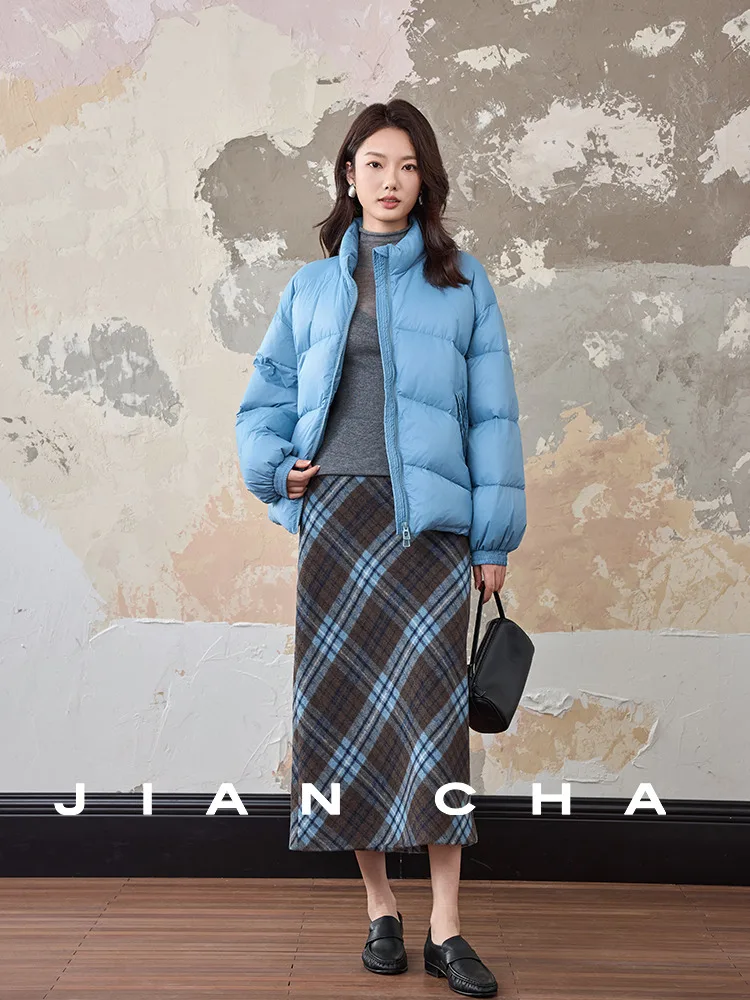 

Женская модная утепленная куртка-пуховик Jiancha Aron 90 White Du Down для повседневной носки, теплая, толстая