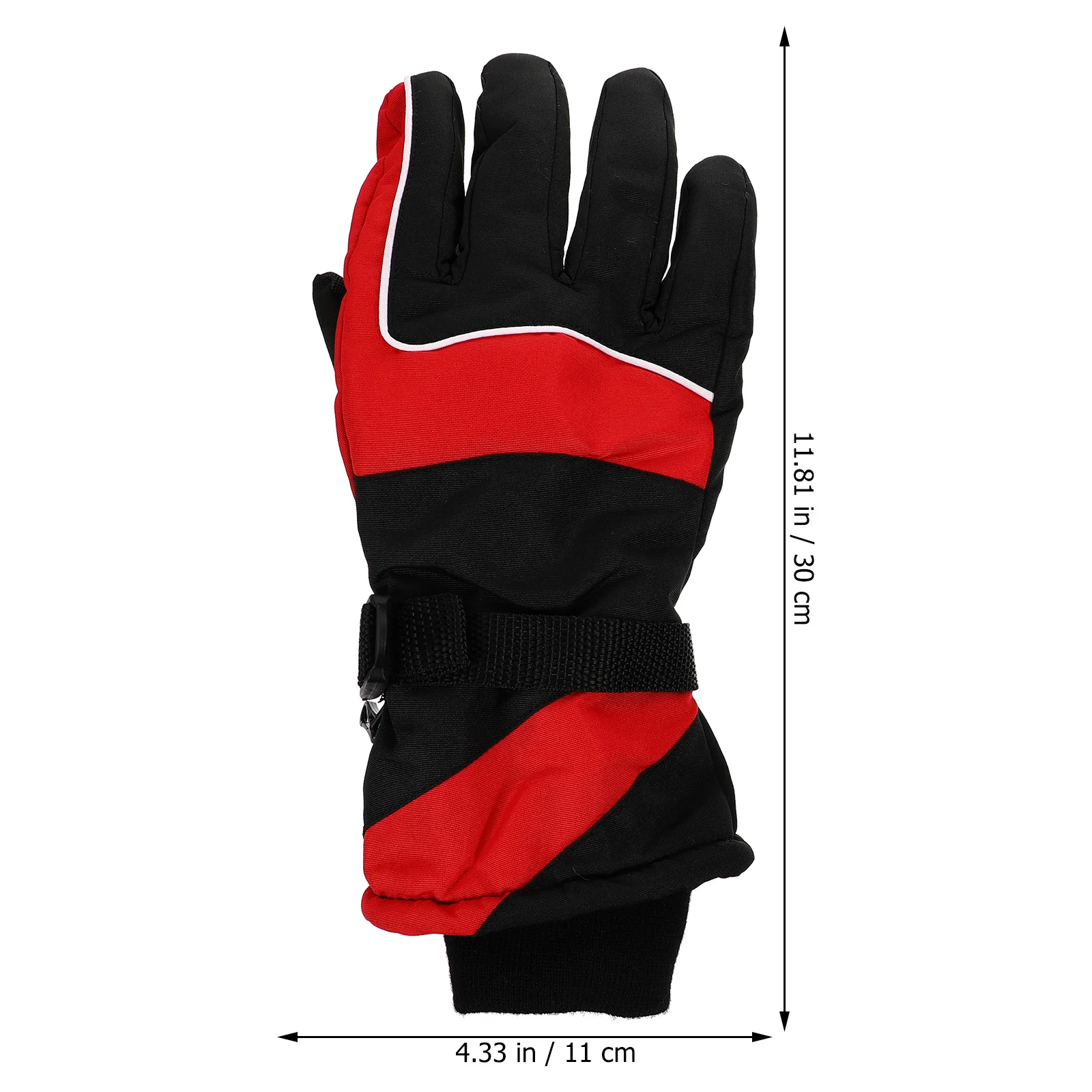 

1 Pair Waterproof Windproof Winter Gloves Adjustable Wrist Buckle For Skiing Cycling Motorbike Anti-Skid Outdoor Thick Glove