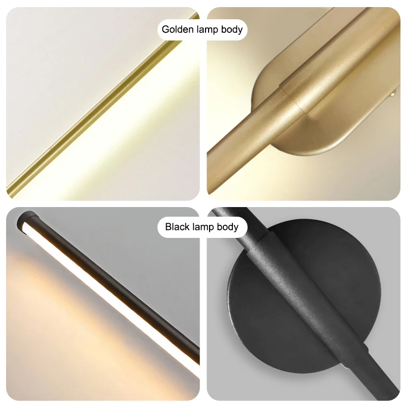 Minimalist Long Strip LED Wall Lamps Wall Lighting Decor for Bedroom Bedside Sofa Background Corridor Interior LED Wall Sconce