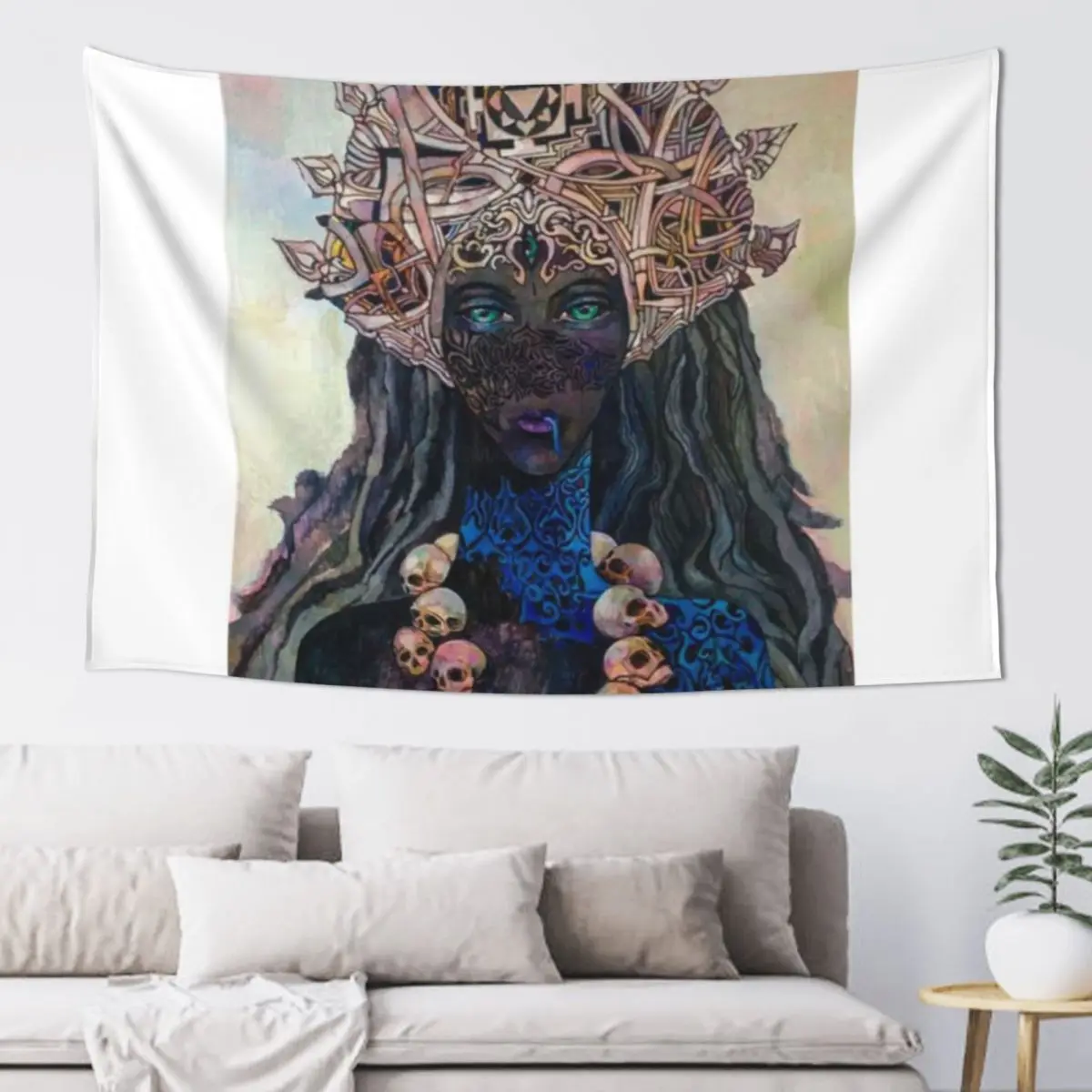 The Goddess Maha Kali Ma Tapestry Aesthetic Home Decor Bedroom Decor Aesthetic Tapestry